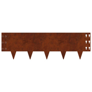 Περίγραμμα γκαζόν 20 pcs 100 x 30 cm Ατσάλι Σκ rusty - Pakobazaar