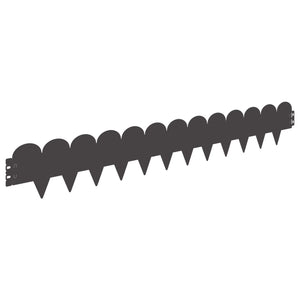 Περίγραμμα γκαζόν 50 pcs 103 x 15 εκ Ατσάλι Μαύρο - Pakobazaar