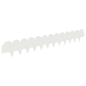 Περίγραμμα γκαζόν 10 pcs 103 x 15 εκ Ατσάλι Λευκό - Pakobazaar