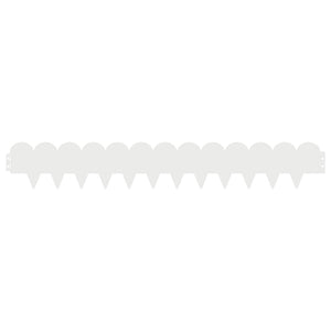 Περίγραμμα γκαζόν 30 pcs 103 x 15 εκ Ατσάλι Λευκό - Pakobazaar