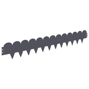 Περίγραμμα γκαζόν 30 pcs 103 x 15 εκ Ατσάλι Ανθρακί - Pakobazaar