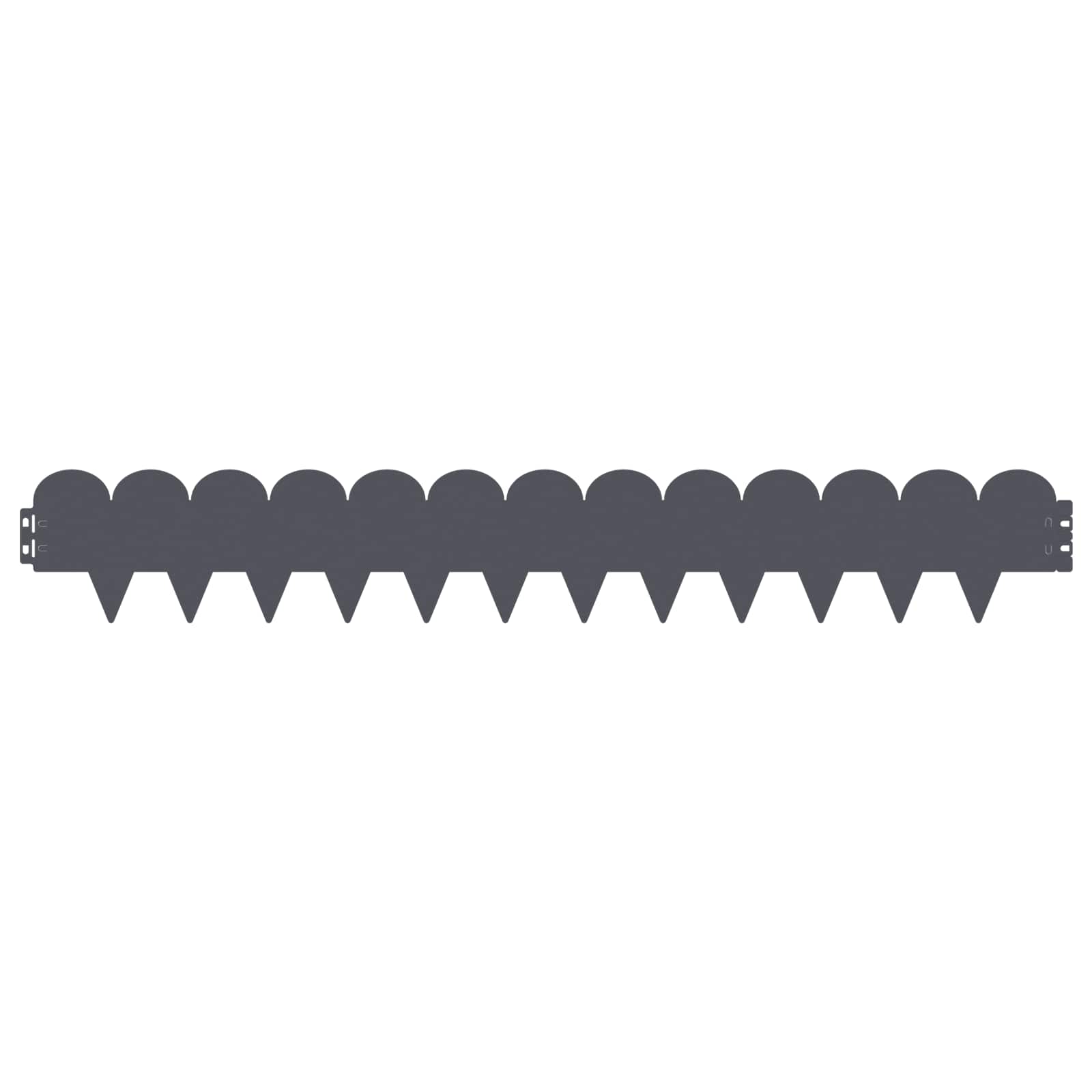 Περίγραμμα γκαζόν 50 pcs 103 x 15 εκ Ατσάλι Ανθρακί