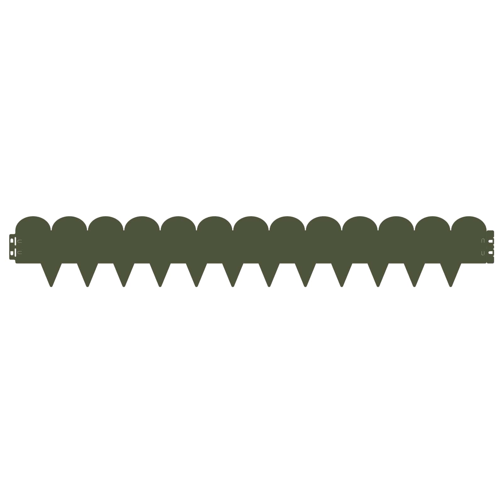 Περίγραμμα γκαζόν 50 pcs 103 x 15 εκ Ατσάλι Λαδί - Pakobazaar