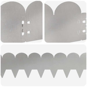 Περίγραμμα γκαζόν 20 pcs 103 x 15 εκ Ατσάλι Ασημί - Pakobazaar