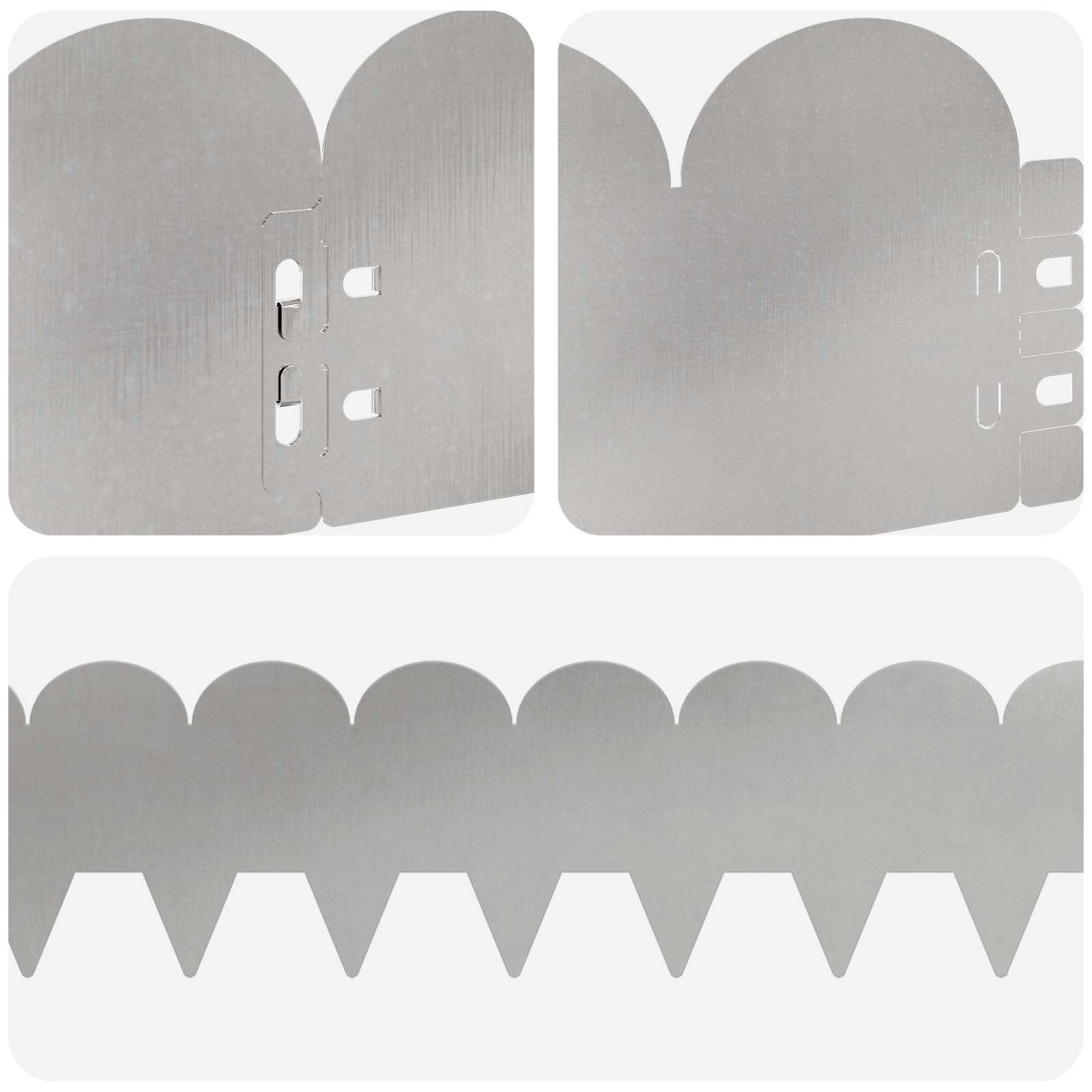 Περίγραμμα γκαζόν 30 pcs 103 x 15 εκ Ατσάλι Ασημί