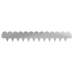 Περίγραμμα γκαζόν 30 pcs 103 x 15 εκ Ατσάλι Ασημί - Pakobazaar