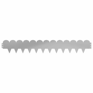 Περίγραμμα γκαζόν 30 pcs 103 x 15 εκ Ατσάλι Ασημί - Pakobazaar