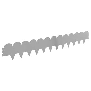 Περίγραμμα γκαζόν 50 pcs 103 x 15 εκ Ατσάλι Ασημί - Pakobazaar
