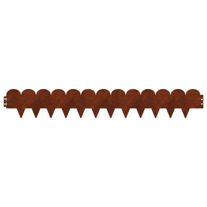 Περίγραμμα γκαζόν 10 pcs 103 x 15 εκ Ατσάλι Σκ rusty - Pakobazaar