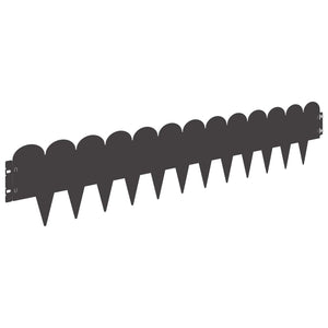 Περίγραμμα γκαζόν 30 pcs 103 x 20 εκ Ατσάλι Μαύρο - Pakobazaar