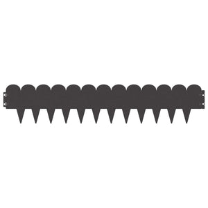 Περίγραμμα γκαζόν 30 pcs 103 x 20 εκ Ατσάλι Μαύρο - Pakobazaar