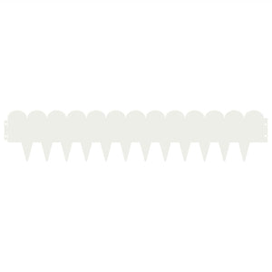 Περίγραμμα γκαζόν 20 pcs 103 x 20 εκ Ατσάλι Λευκό - Pakobazaar