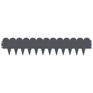 Περίγραμμα γκαζόν 10 pcs 103 x 20 εκ Ατσάλι Ανθρακί - Pakobazaar