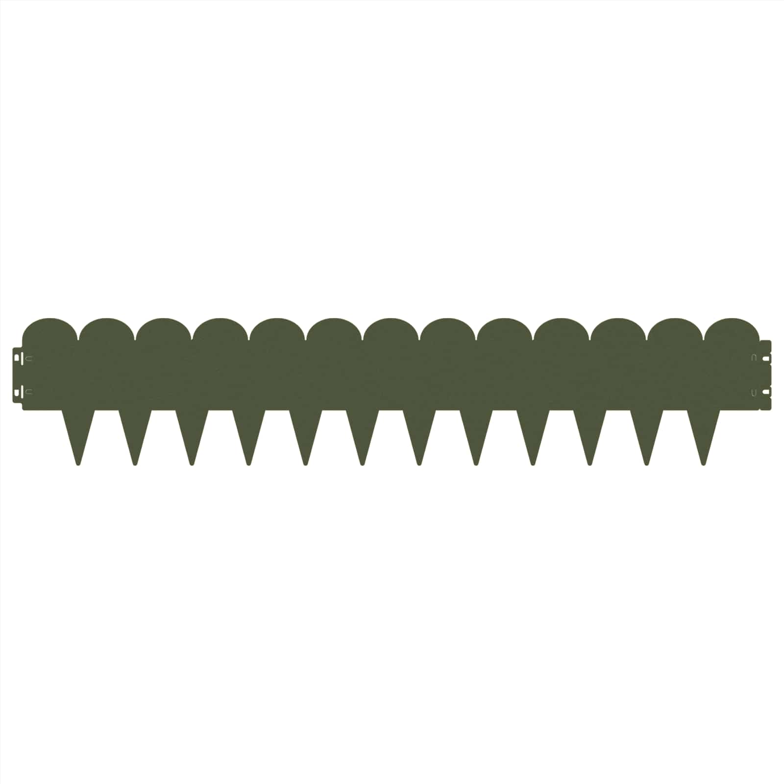 Περίγραμμα γκαζόν 20 pcs 103 x 20 εκ Ατσάλι Λαδί - Pakobazaar