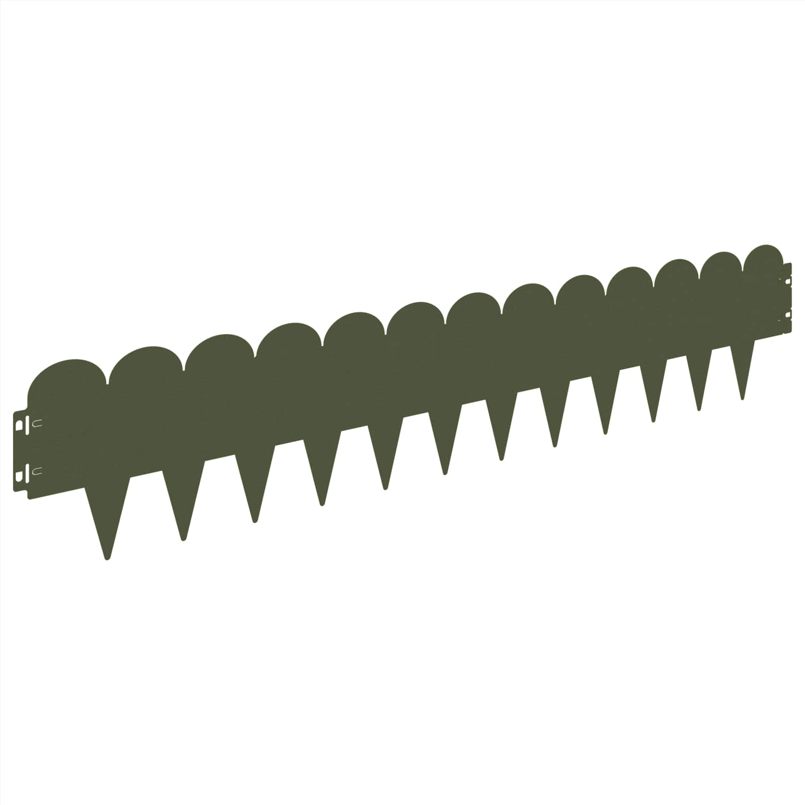 Περίγραμμα γκαζόν 30 pcs 103 x 20 εκ Ατσάλι Λαδί - Pakobazaar