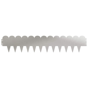 Περίγραμμα γκαζόν 30 pcs 103 x 20 εκ Ατσάλι Ασημί - Pakobazaar