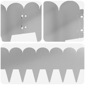 Περίγραμμα γκαζόν 10 pcs 103 x 20 εκ Ατσάλι Ασημί - Pakobazaar