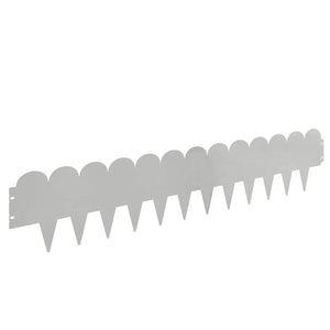 Περίγραμμα γκαζόν 20 pcs 103 x 20 εκ Ατσάλι Ασημί - Pakobazaar