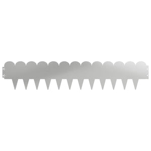 Περίγραμμα γκαζόν 30 pcs 103 x 20 εκ Ατσάλι Ασημί - Pakobazaar