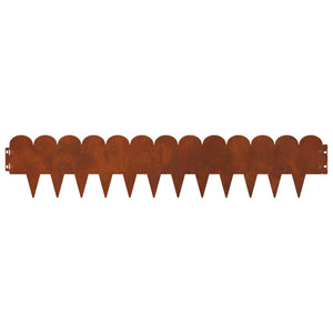 Περίγραμμα γκαζόν 30 pcs 103 x 20 εκ Ατσάλι Σκ rusty - Pakobazaar