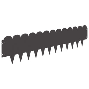 Περίγραμμα γκαζόν 10 pcs 103 x 25 εκ Ατσάλι Μαύρο - Pakobazaar
