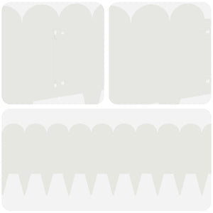 Περίγραμμα γκαζόν 20 pcs 103 x 25 εκ Ατσάλι Λευκό - Pakobazaar