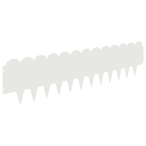 Περίγραμμα γκαζόν 30 pcs 103 x 25 εκ Ατσάλι Λευκό - Pakobazaar