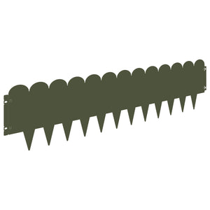 Περίγραμμα γκαζόν 10 pcs 103 x 25 εκ Ατσάλι Λαδί - Pakobazaar