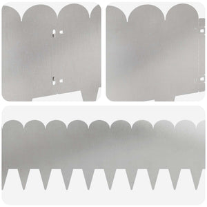 Περίγραμμα γκαζόν 20 pcs 103 x 25 εκ Ατσάλι Ασημί - Pakobazaar