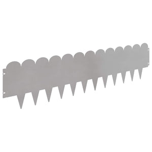 Περίγραμμα γκαζόν 20 pcs 103 x 25 εκ Ατσάλι Ασημί - Pakobazaar