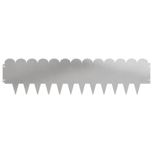 Περίγραμμα γκαζόν 30 pcs 103 x 25 εκ Ατσάλι Ασημί - Pakobazaar