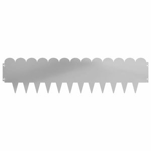Περίγραμμα γκαζόν 10 pcs 103 x 25 εκ Ατσάλι Ασημί - Pakobazaar