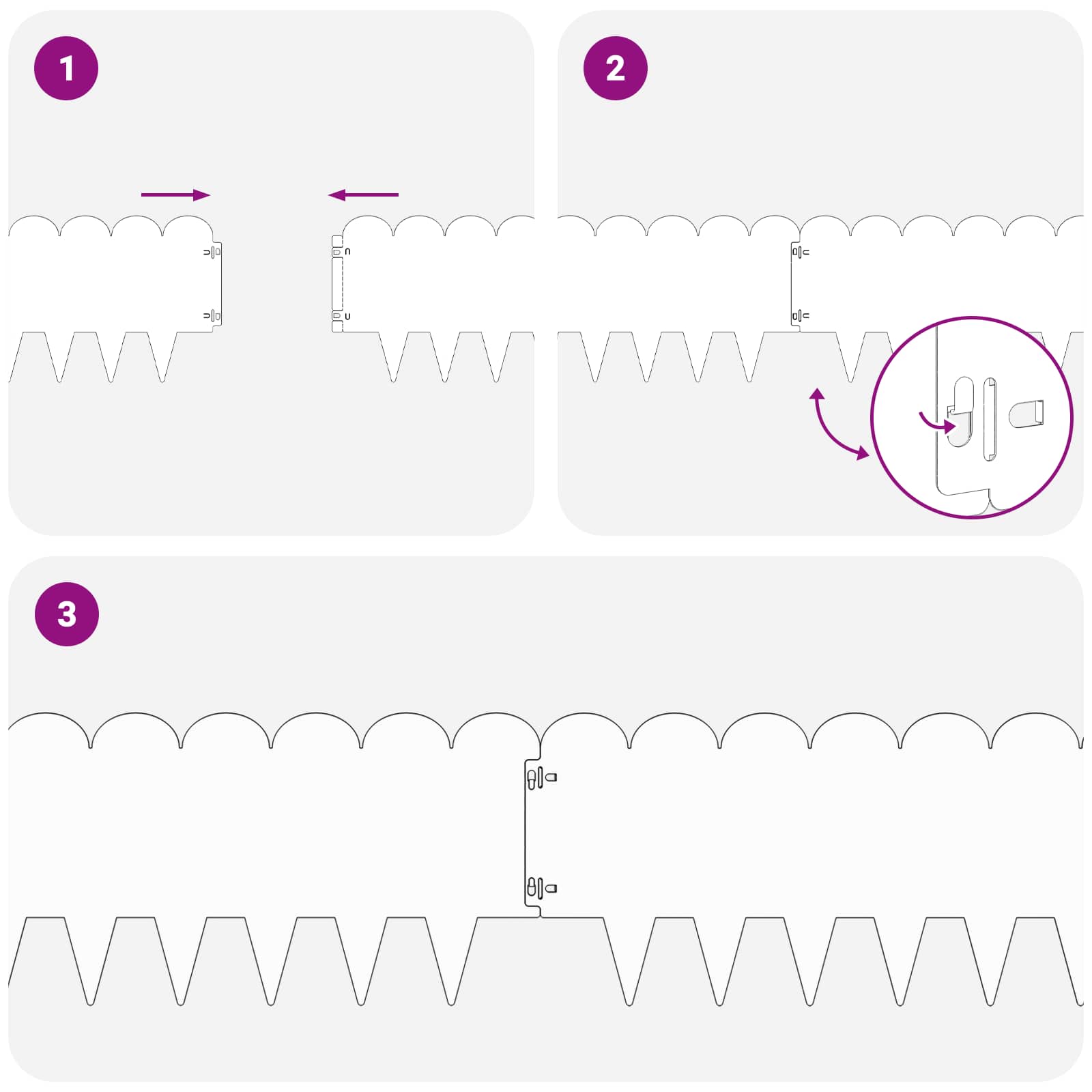 Περίγραμμα γκαζόν 10 pcs 103 x 25 εκ Ατσάλι Ασημί