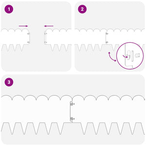 Περίγραμμα γκαζόν 10 pcs 103 x 25 εκ Ατσάλι Ασημί - Pakobazaar