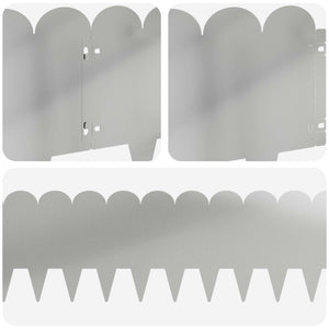 Περίγραμμα γκαζόν 30 pcs 103 x 25 εκ Ατσάλι Ασημί - Pakobazaar