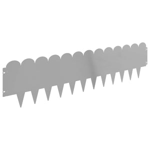 Περίγραμμα γκαζόν 30 pcs 103 x 25 εκ Ατσάλι Ασημί - Pakobazaar