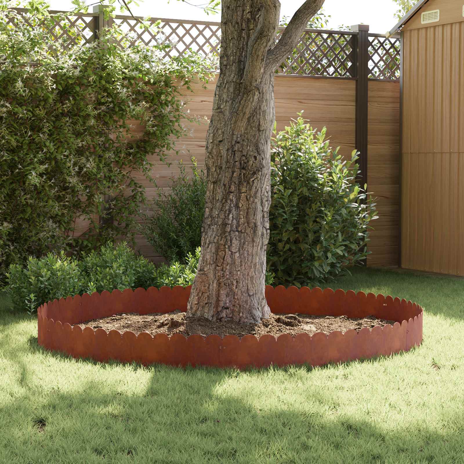 Περίγραμμα γκαζόν 10 pcs 103 x 25 εκ Ατσάλι Σκ rusty