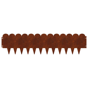 Περίγραμμα γκαζόν 20 pcs 103 x 25 εκ Ατσάλι Σκ rusty - Pakobazaar