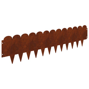 Περίγραμμα γκαζόν 30 pcs 103 x 25 εκ Ατσάλι Σκ rusty - Pakobazaar