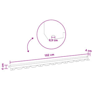 Περίγραμμα γκαζόν 30 pcs 102 x 4 x 4 εκ. Ατσάλι Σκ rusty - Pakobazaar