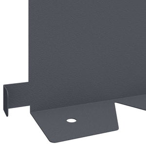 Περίγραμμα γκαζόν 30 pcs 102 x 15 x 4 εκ. Ατσάλι Ανθρακί - Pakobazaar