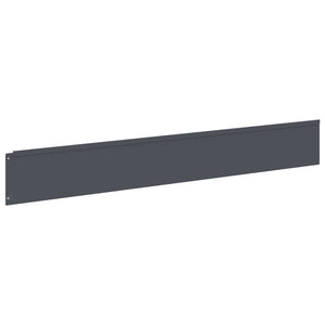 Περίγραμμα γκαζόν 10 pcs 100 x 15 cm Ατσάλι Ανθρακί - Pakobazaar