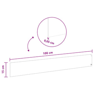 Περίγραμμα γκαζόν 30 pcs 100 x 15 cm Ατσάλι Ασημί - Pakobazaar