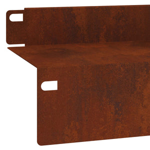 Περίγραμμα γκαζόν 20 pcs 100 x 10 x 8 εκ Ατσάλι Σκ rusty - Pakobazaar