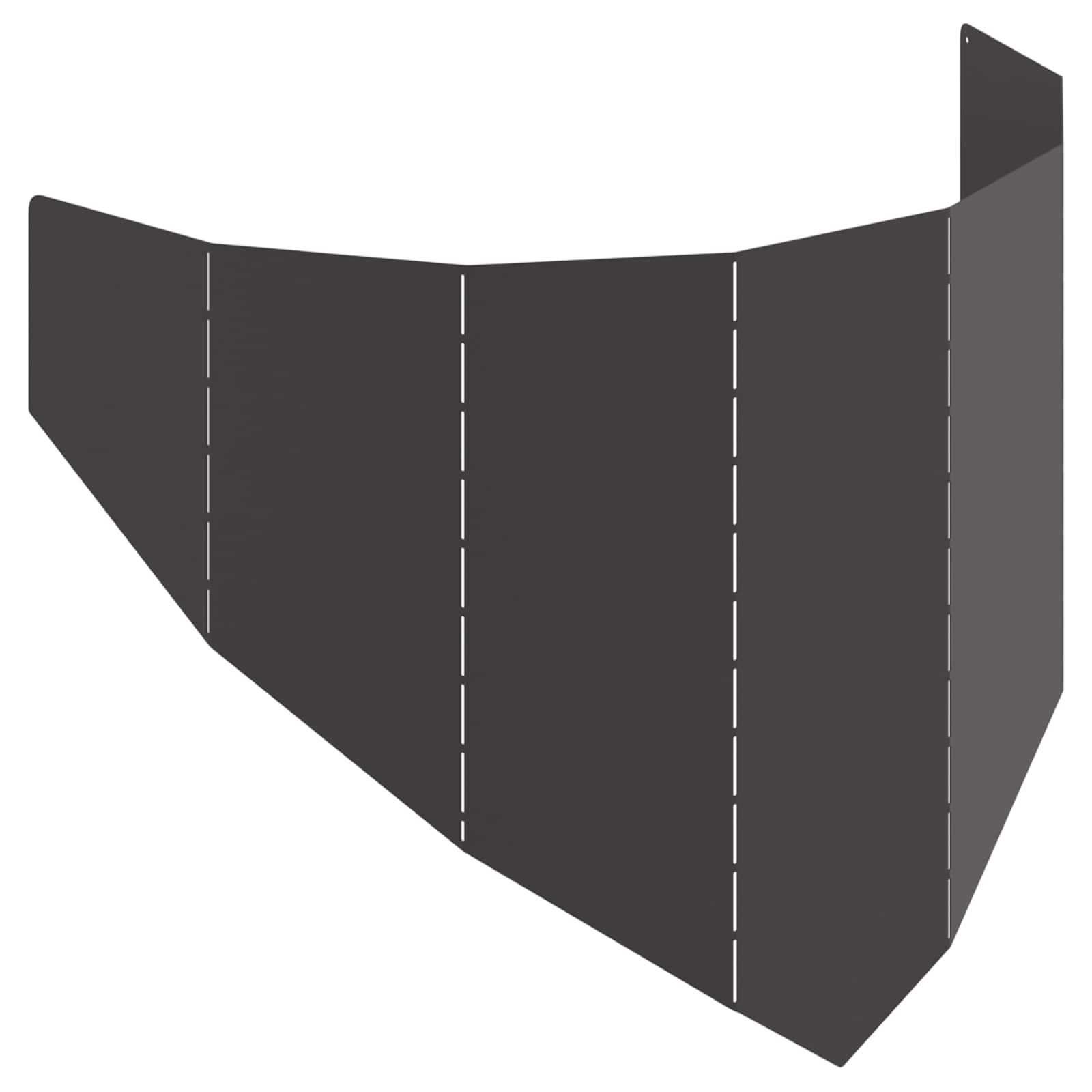 Περίγραμμα γκαζόν 100 x 45 cm Ατσάλι Μαύρο - Pakobazaar