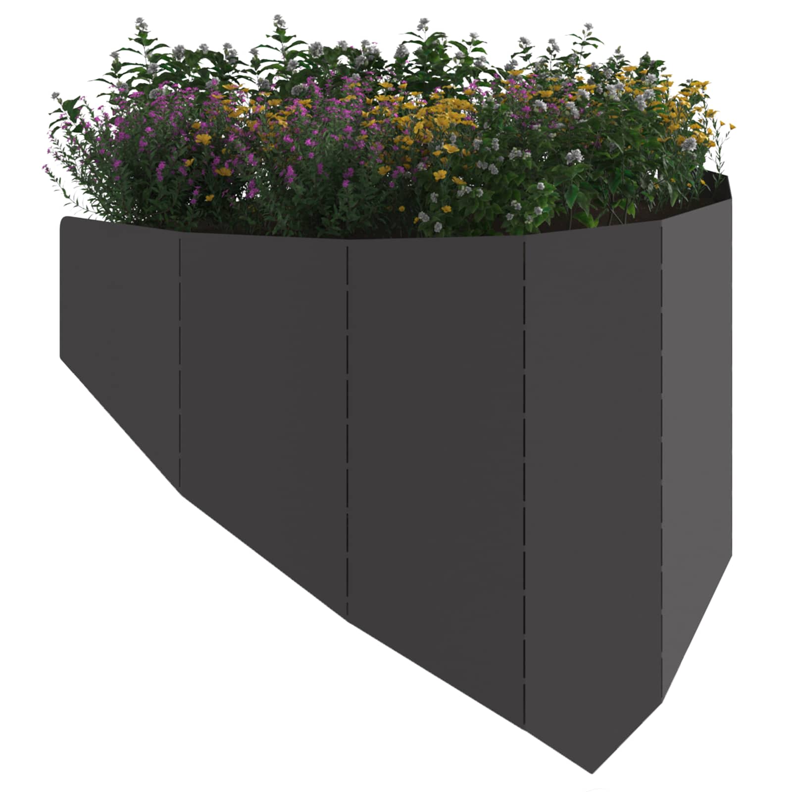 Περίγραμμα γκαζόν 100 x 45 cm Ατσάλι Μαύρο - Pakobazaar