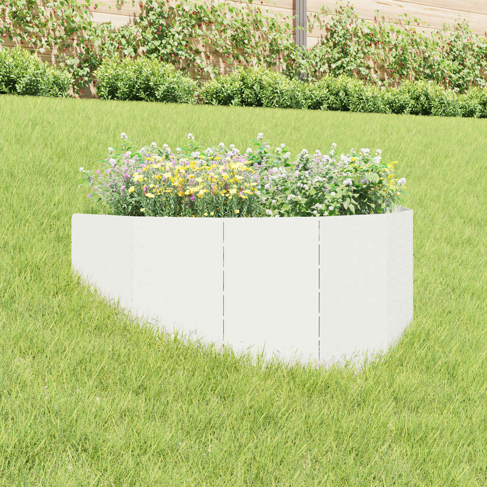 Περίγραμμα γκαζόν 100 x 45 cm Ατσάλι Λευκό - Pakobazaar