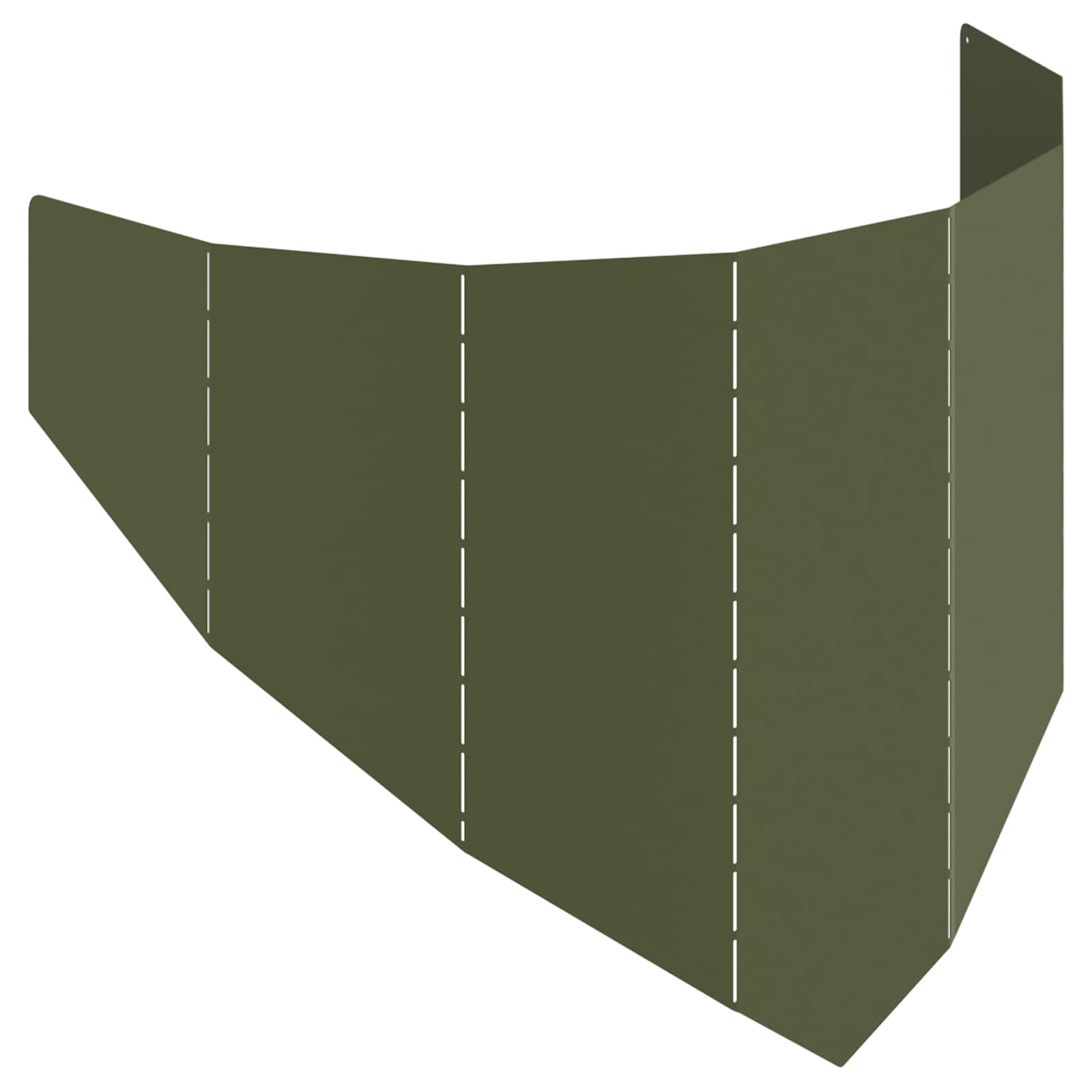 Περίγραμμα γκαζόν 100 x 45 cm Ατσάλι Λαδί - Pakobazaar