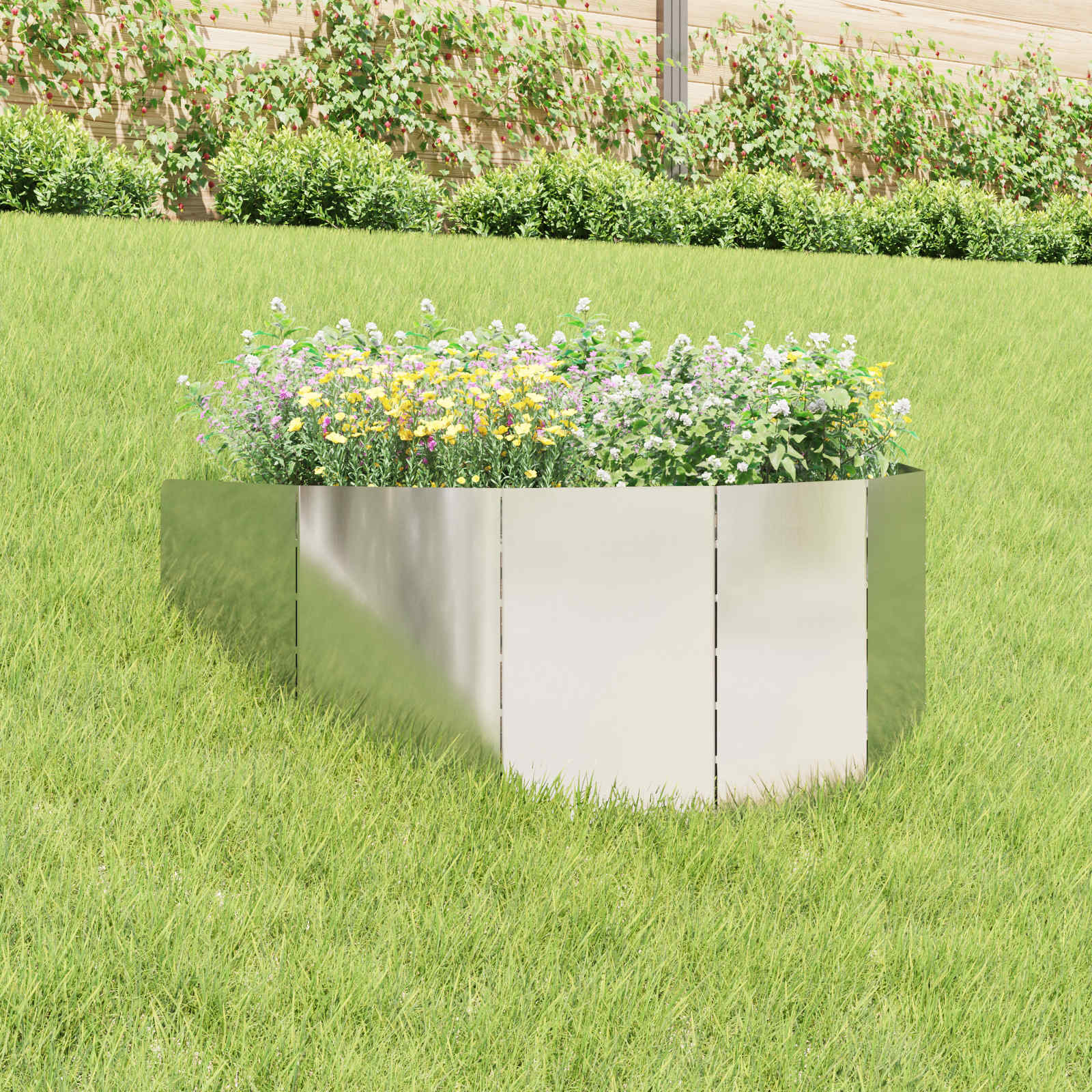 Περίγραμμα γκαζόν 100 x 45 cm Ατσάλι Ασημί