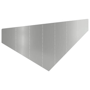 Περίγραμμα γκαζόν 4 pcs 100 x 45 cm Ατσάλι Ασημί - Pakobazaar